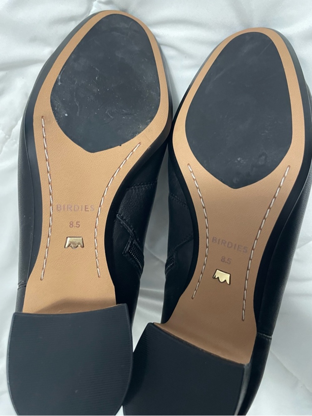 Birdies Black Leather Ankle Booties - Picture 4 of 10